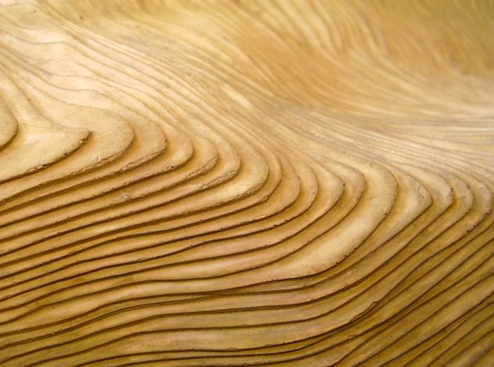 Layers of wooden delicately carved