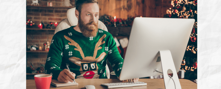 Freelance writer planning ahead at Christmas
