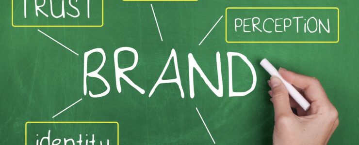 Chalkboard writing for business on how to grow a brand